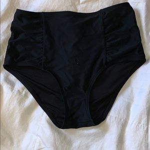 Black Aerie Hi-Rise swim bottoms